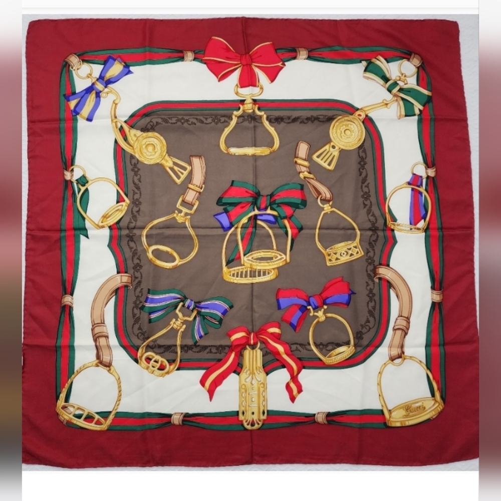 Gucci Silk Scarf.
